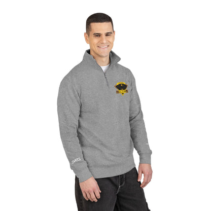 Pickleball Hall of Fame - embroidered 1/4 zip sweatshirt, Unisex Fleece- personalize cuffs