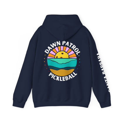 Dawn Patrol Hoodie (same logo front & back) - Santa Barbara sleeve