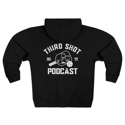 Third Shot Podcast Unisex Zip Down -Premium Full Zip Hoodie