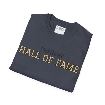 Pickleball Hall of Fame - Unisex Softstyle T-Shirt (customize with Hall of Fame name, or leave blank )