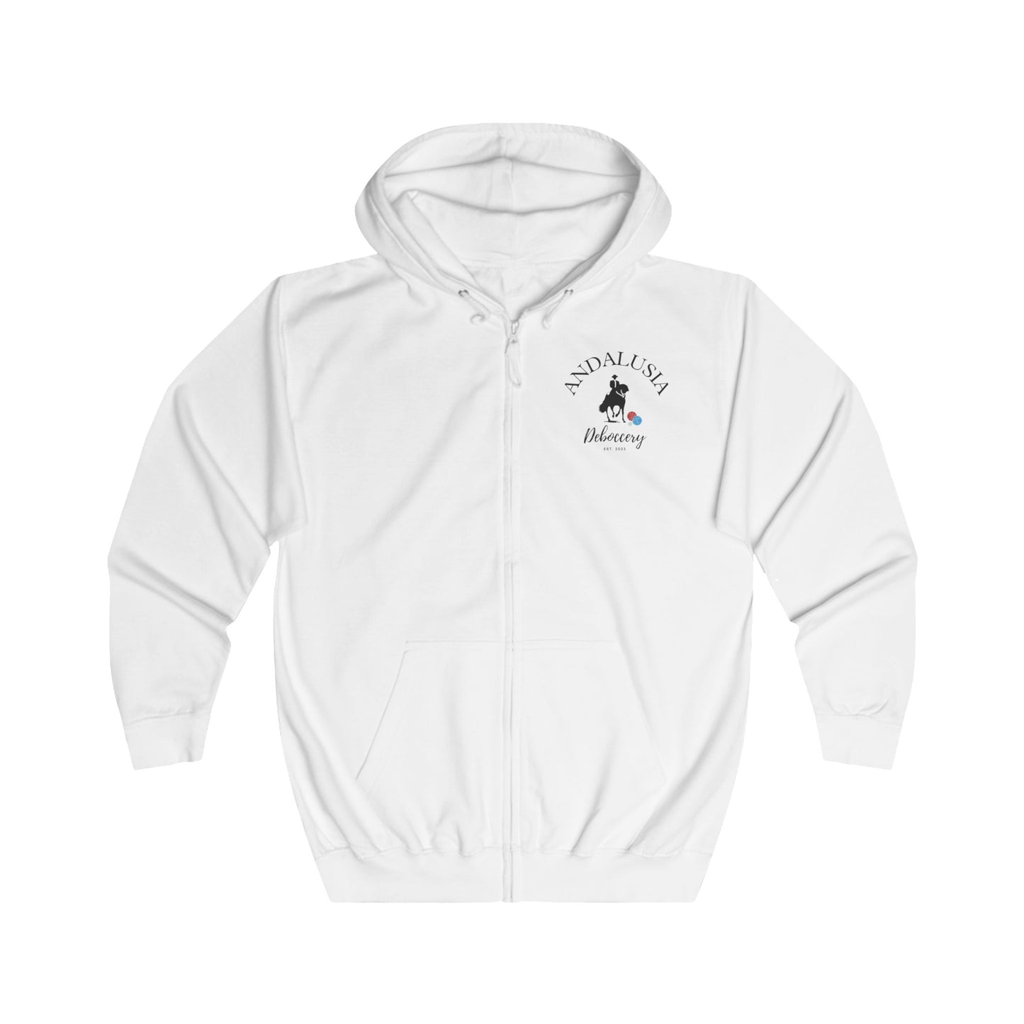 Andalusia Deboccery Zip Up - Lane 7 80% cotton/20 % poly Unisex Hoodie