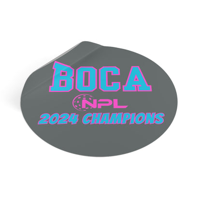 BOCA NPL ‘24 Champs Round Vinyl Sticker 3 x 3