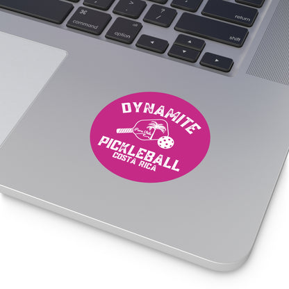 Pura Vida Dynamite Pickleball Round Vinyl Stickers
