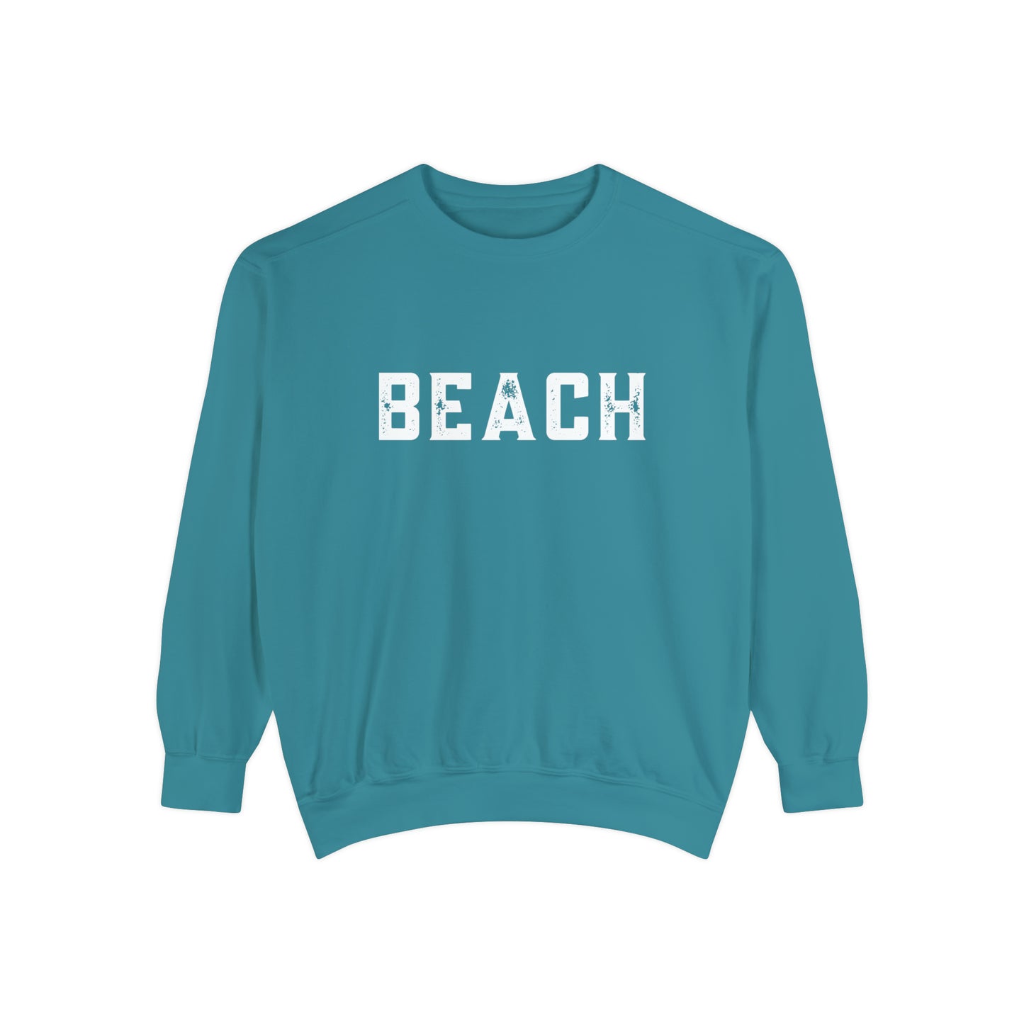 BEACH Distressed Crew - Comfort Colors