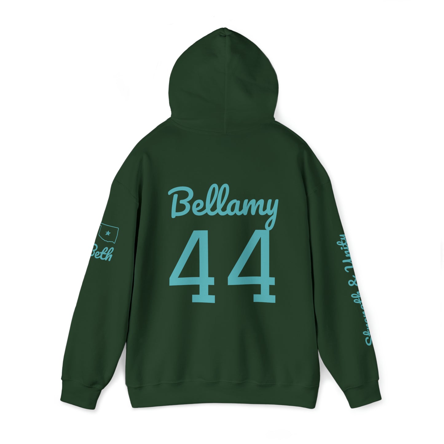 OKC Punishers Hoodie w/ Stars Turquoise Letters - add name sleeve or back
