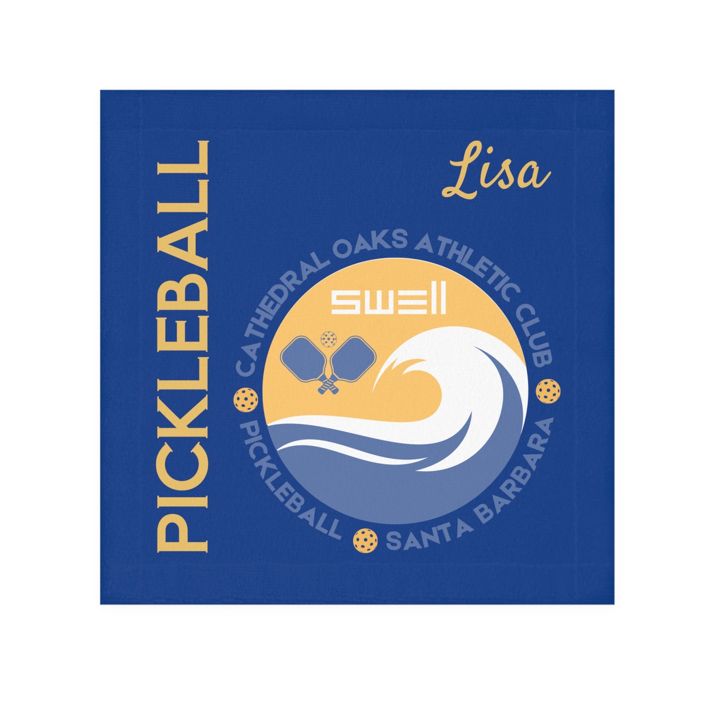 Cathedral Oaks SWELL - Customized Pickleball Face Towel - add your name!