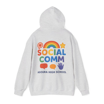 SOCIAL COMM Unisex Hoodies 50/50 blend Gilden 2 sided print
