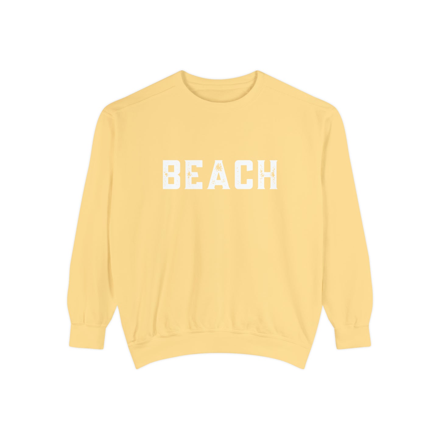 BEACH Distressed Crew - Comfort Colors