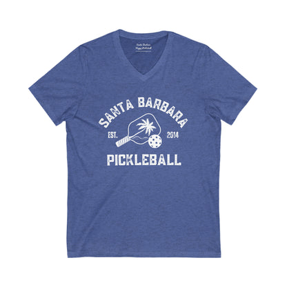 NEW Santa Barbara Pickleball - Unisex Jersey Short Sleeve V-Neck Tee