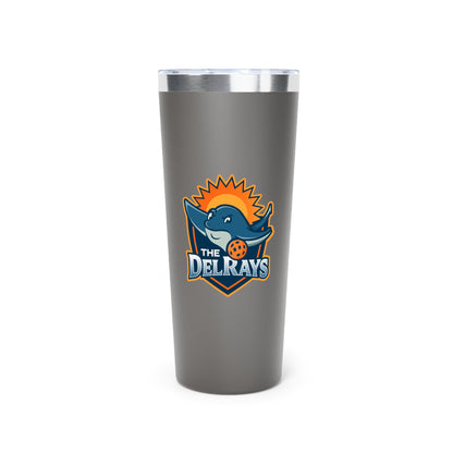 The Del Rays/US Legends Pickleball League - 2 sided logos - Copper Vacuum Insulated Tumbler, 22oz