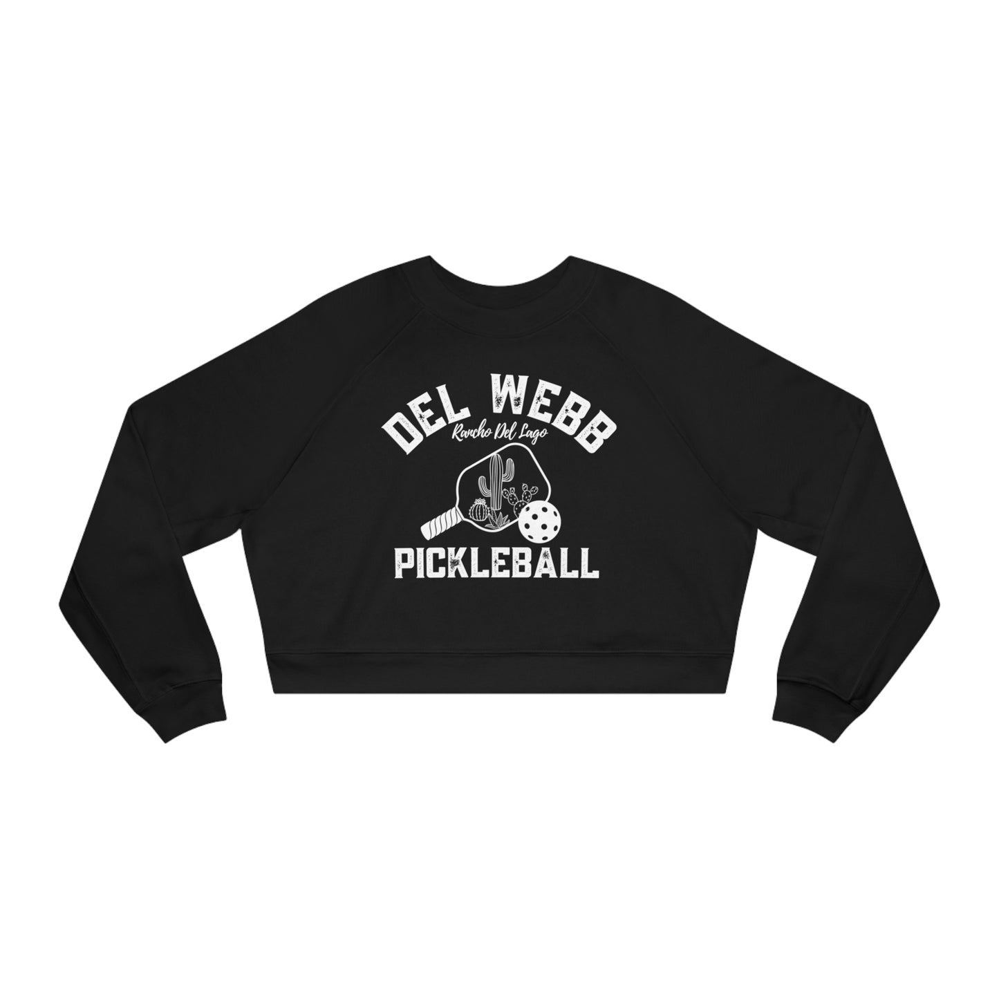 Del Webb Pickleball -Women's Cropped Fleece Pullover