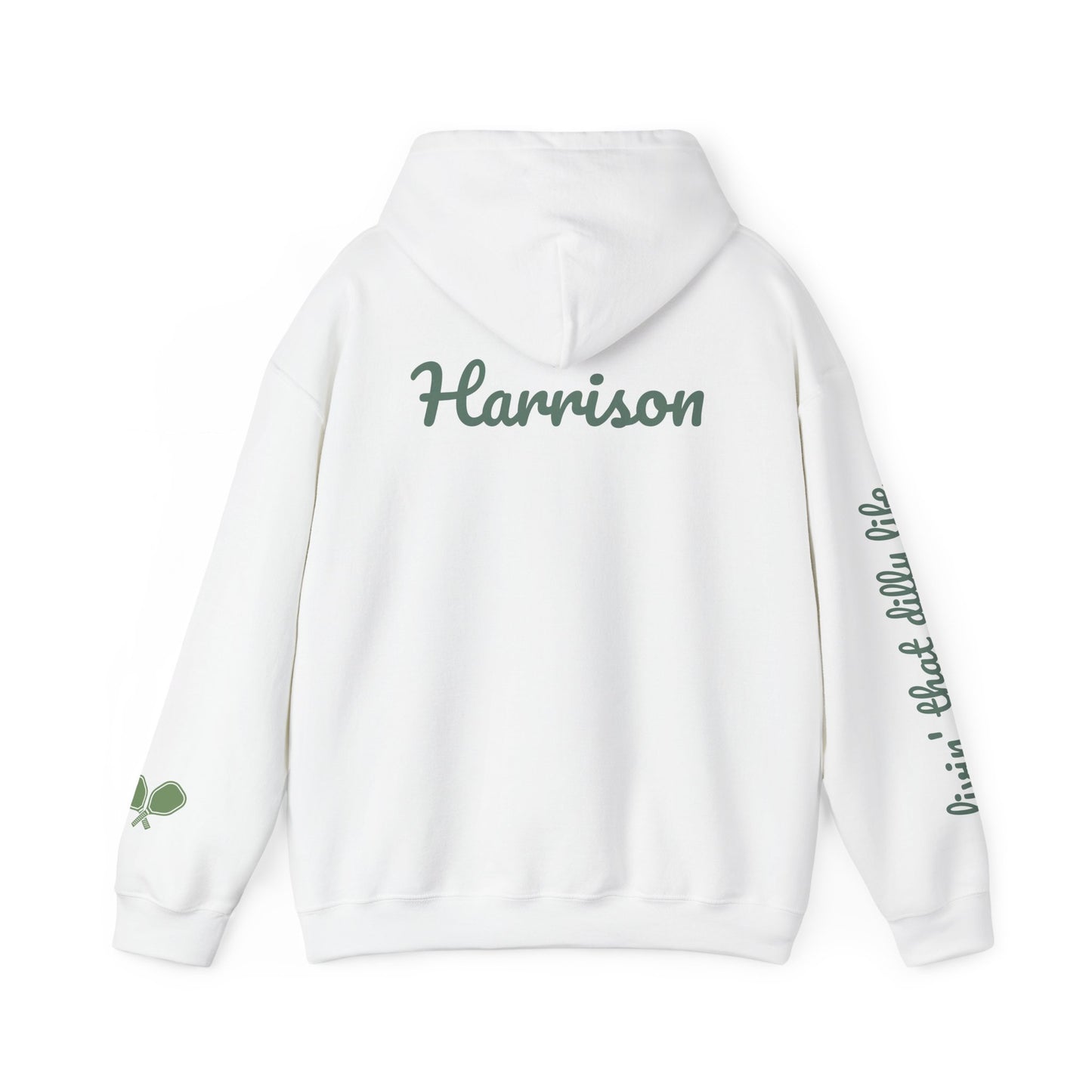 Harrison Kosher Pickleball Hoodie - Unisex Heavy Blend™ GREEN print