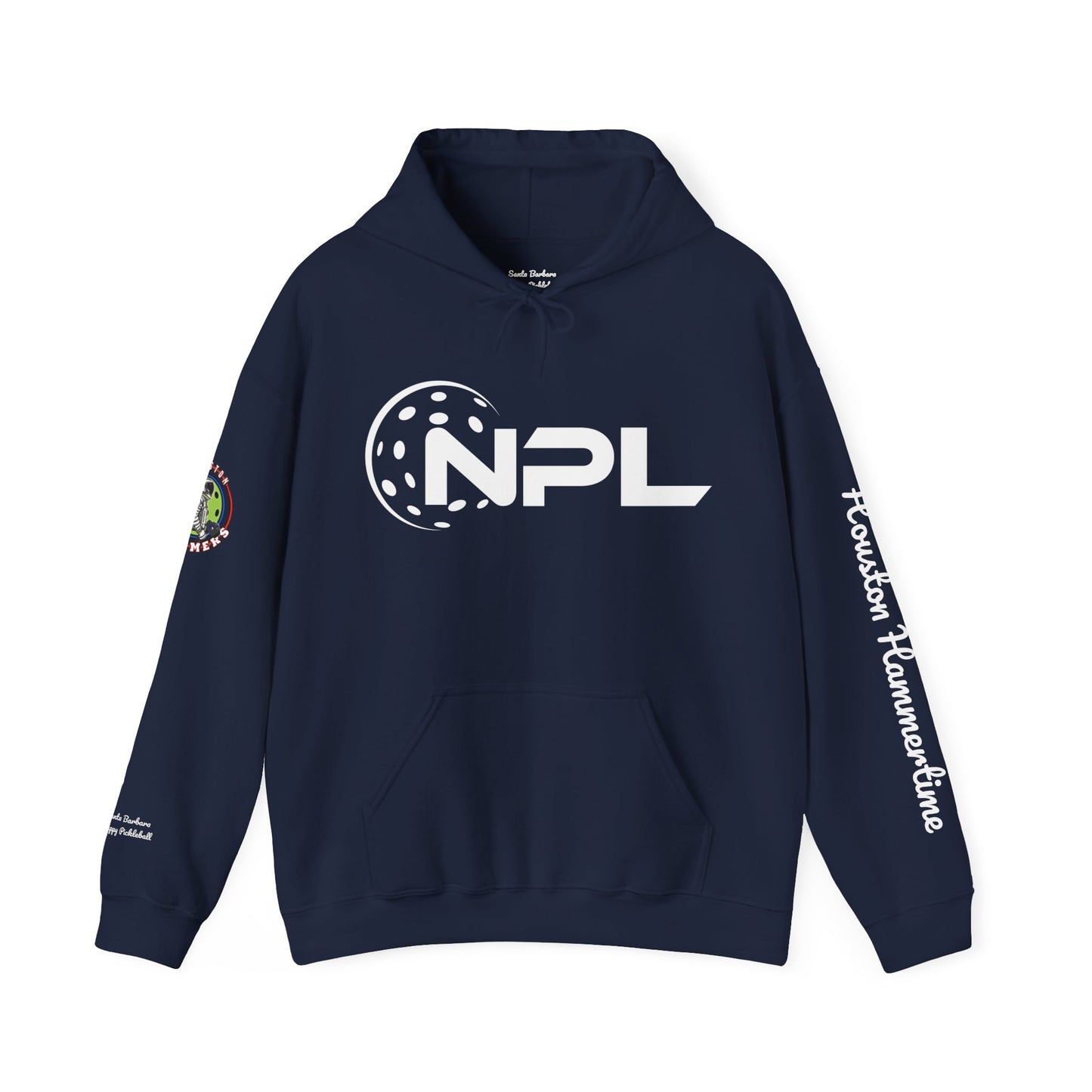 Custom NPL Hoodie name back & sleeve  *Houston Hammers - Multi Sided Design - Unisex Hoodie