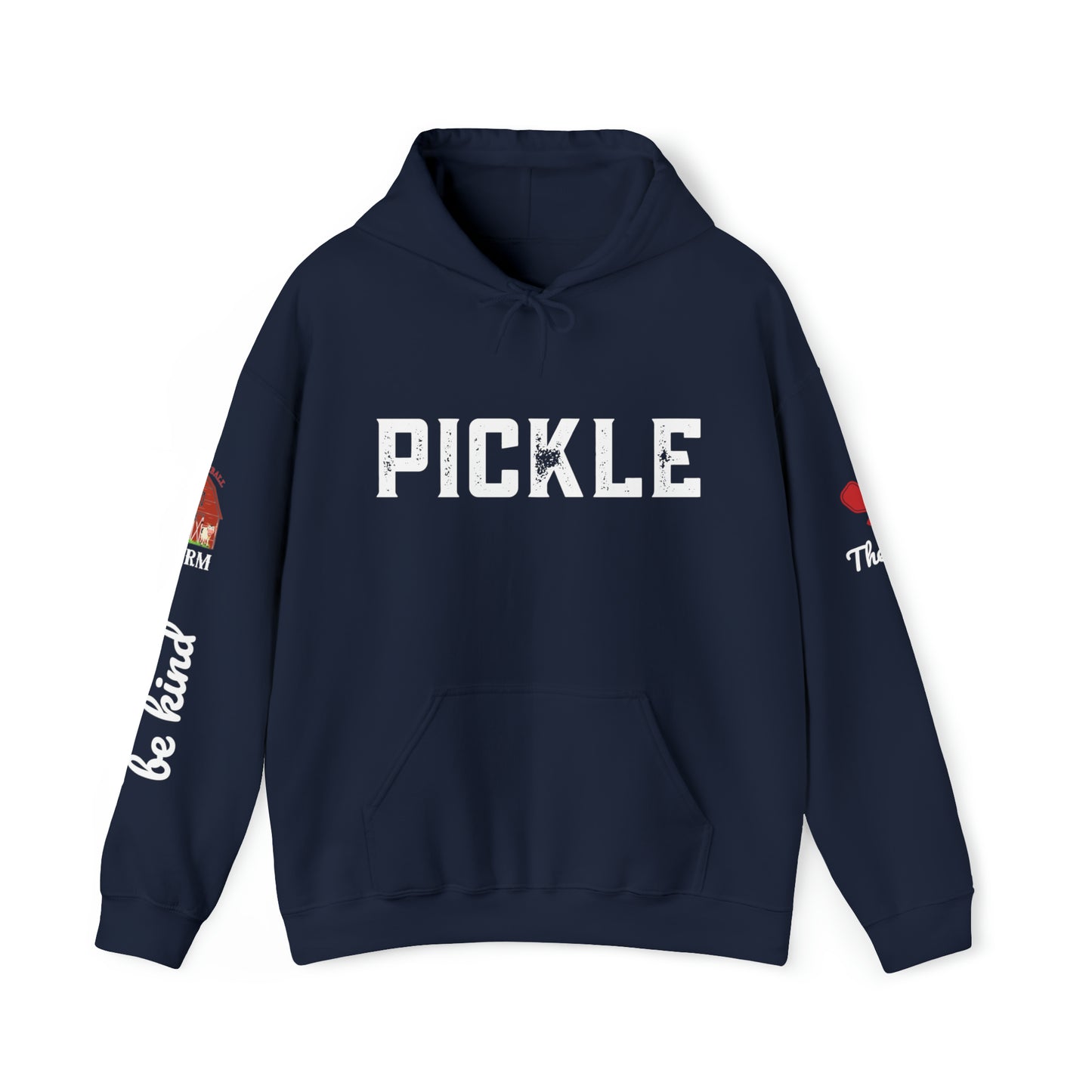 The Pickleball Farm - PICKLE collegiate style. Customize sleeve.