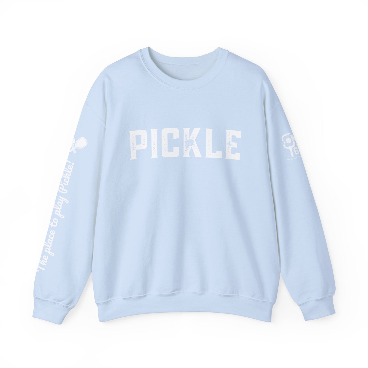 Net Game PICKLE Distressed Crew- add name under paddle, free
