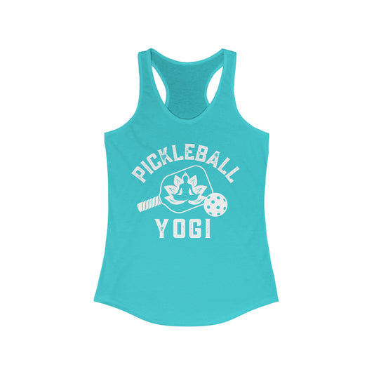 Pickleball Yogi - Be Kind on Back -Women's Ideal Racerback Tank -