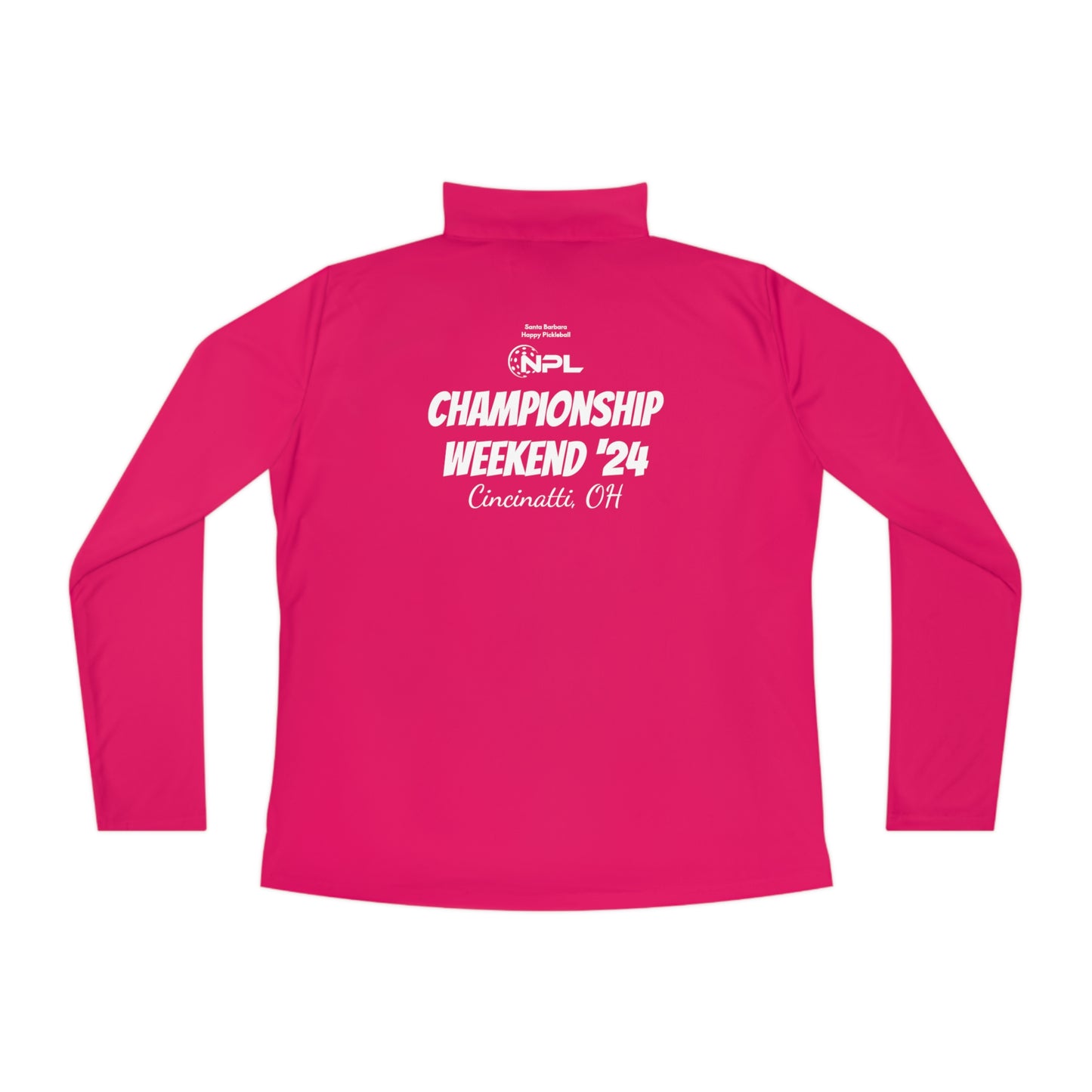 NPL Championship Weekend -Customize Name Front Ladies Lightweight Quarter-Zip Moisture Wicking