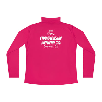 NPL Championship Weekend -Customize Name Front Ladies Lightweight Quarter-Zip Moisture Wicking