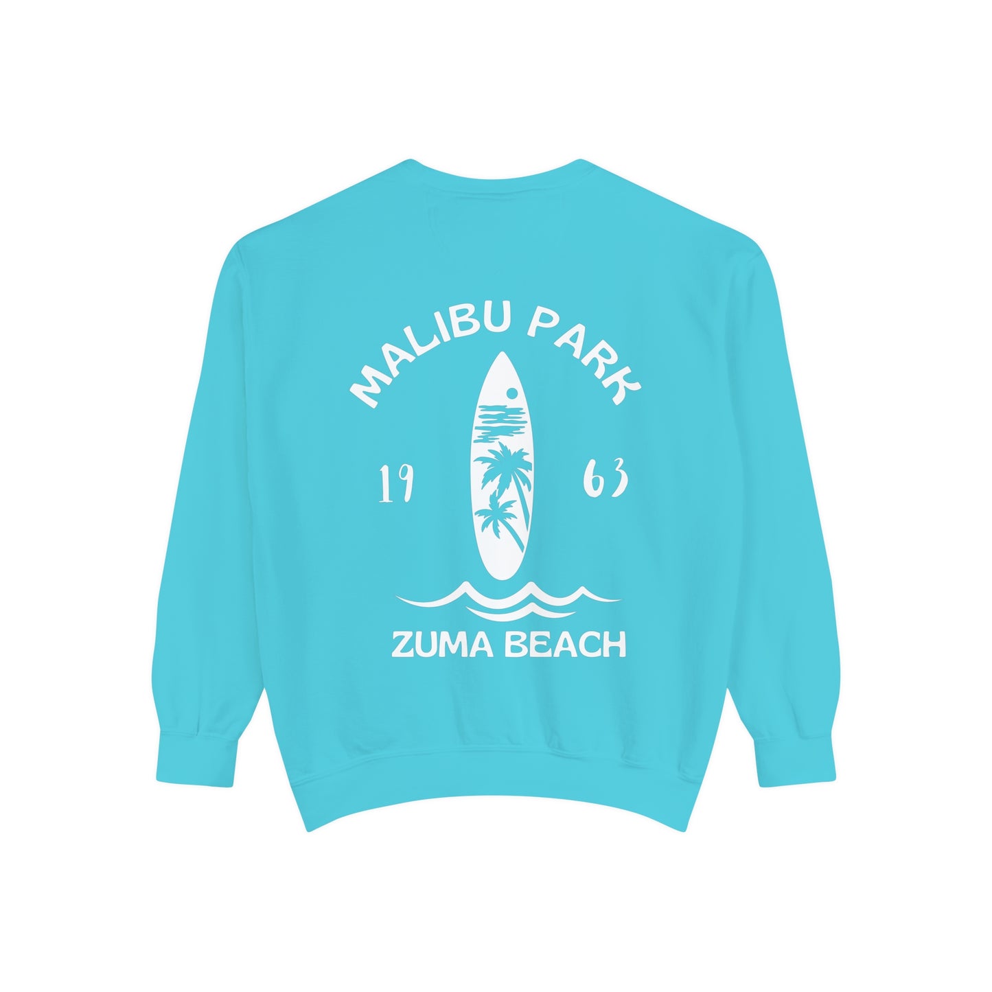 Malibu Park - Zuma Beach - Crew (Palm Tree Version) - Comfort Colors