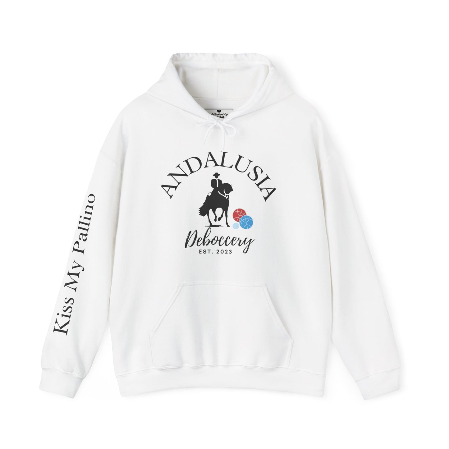 Dawn- Custom Andalusia Unisex 50% cotton/50 poly Hoodie - customize sleeve included