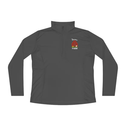 The Pickleball Farm  - Moisture Wicking Ladies Quarter-Zip Pullover