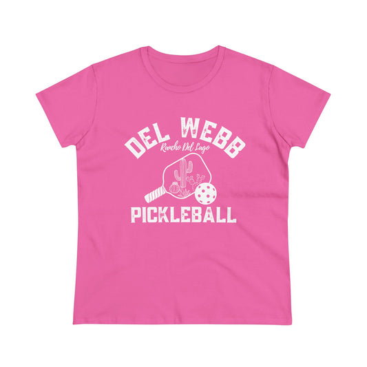 Del Webb Pickleball - Women's Midweight Cotton Tee