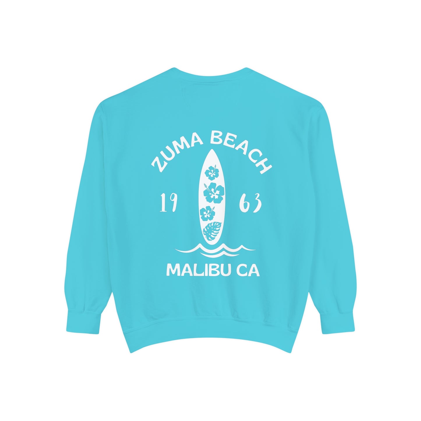 Zuma Beach Crew (Hibiscus version) Sweatshirt - Comfort Colors