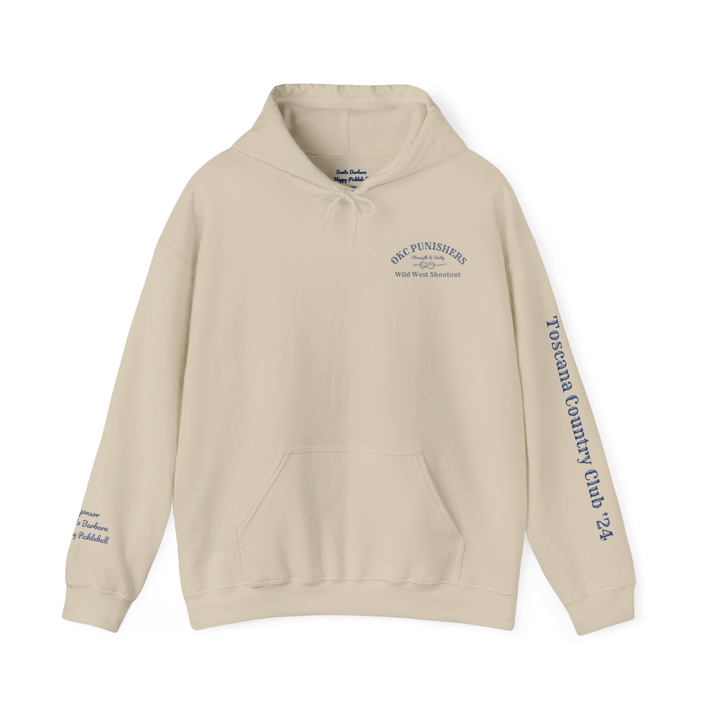 OKC Punishers Wildwest Shootout Hoodie-  White, Creme, Light Grey -Can customize sleeve