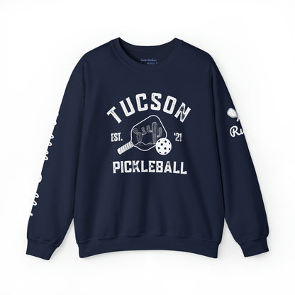 Hold the Pickle,Tucson Pickleball  - Crew. Customize sleeves where name is, add in notes