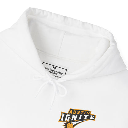 Gold Austin Ignite NPL Team (All caps last name sleeve) Large logo back