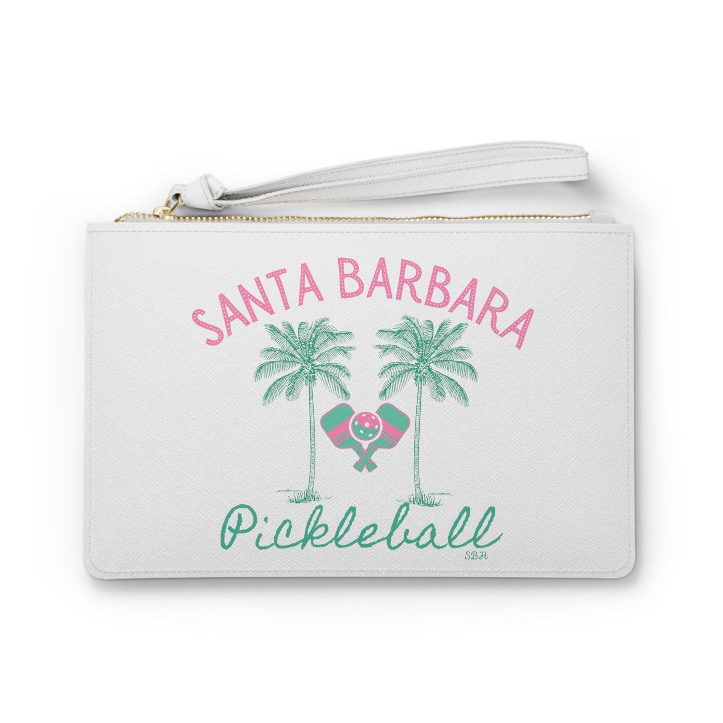 Santa Barbara Pickleball Small Clutch (Can customize name on back)