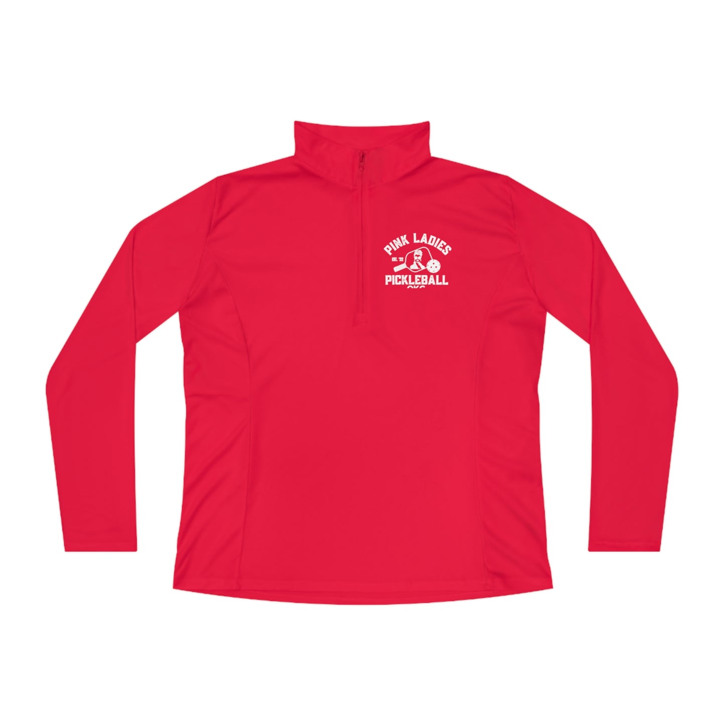 NEW Pink Ladies - Lady Face Ladies Quarter-Zip Pullover