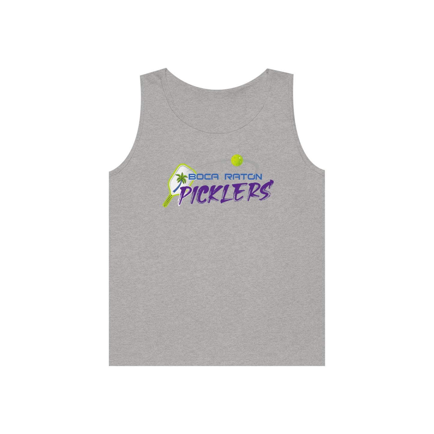 Boca Raton Picklers Men’s  - NPL Team Cotton Tank - customize back or keep VAMOS!