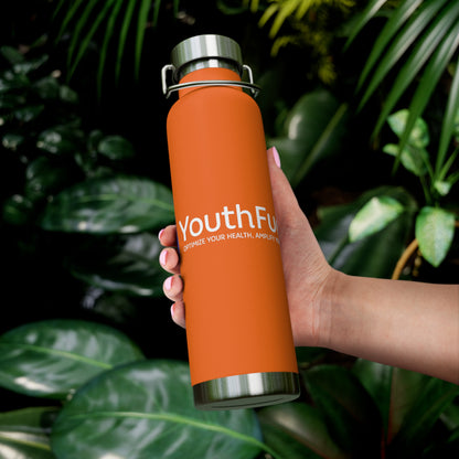 Youth Fuel Premium 22oz Copper Vacuum Insulated Bottle - Keeps Drinks Hot & Cold | Stylish Hydration