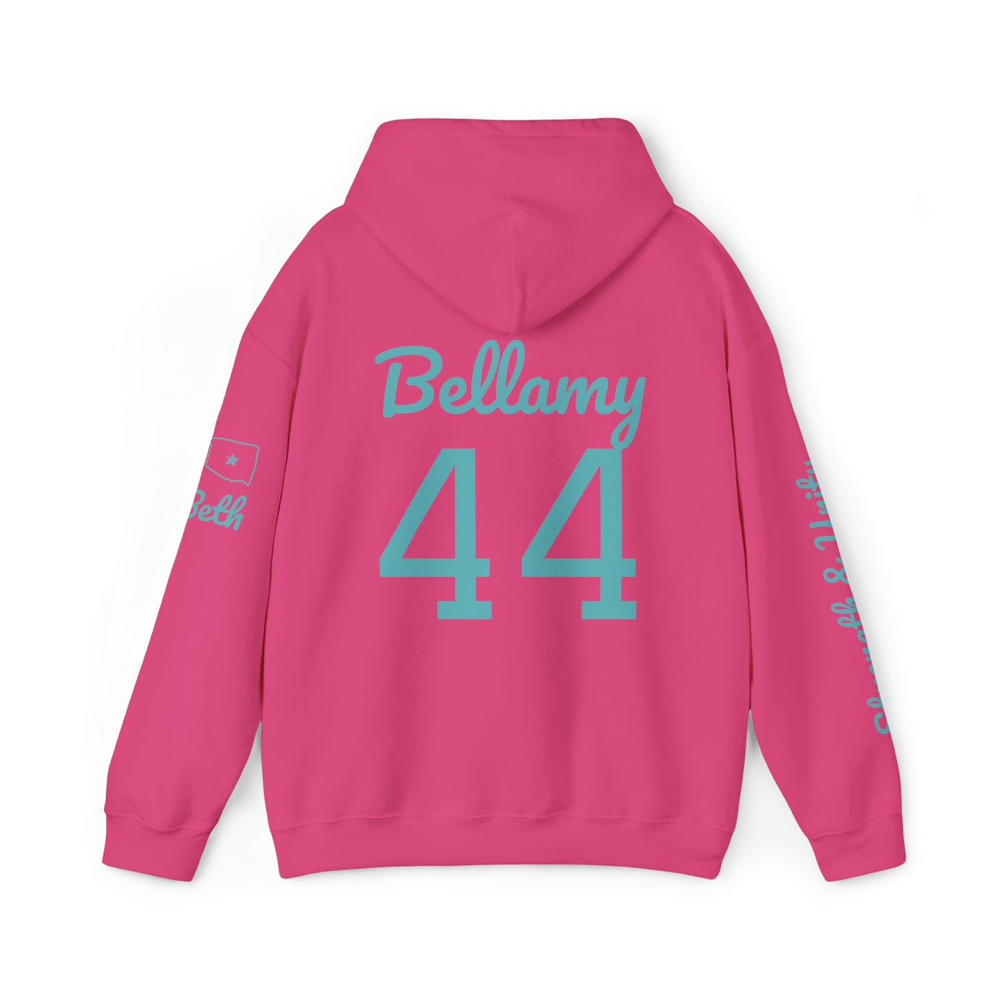OKC Punishers Hoodie w/ Stars Turquoise Letters - add name sleeve or back
