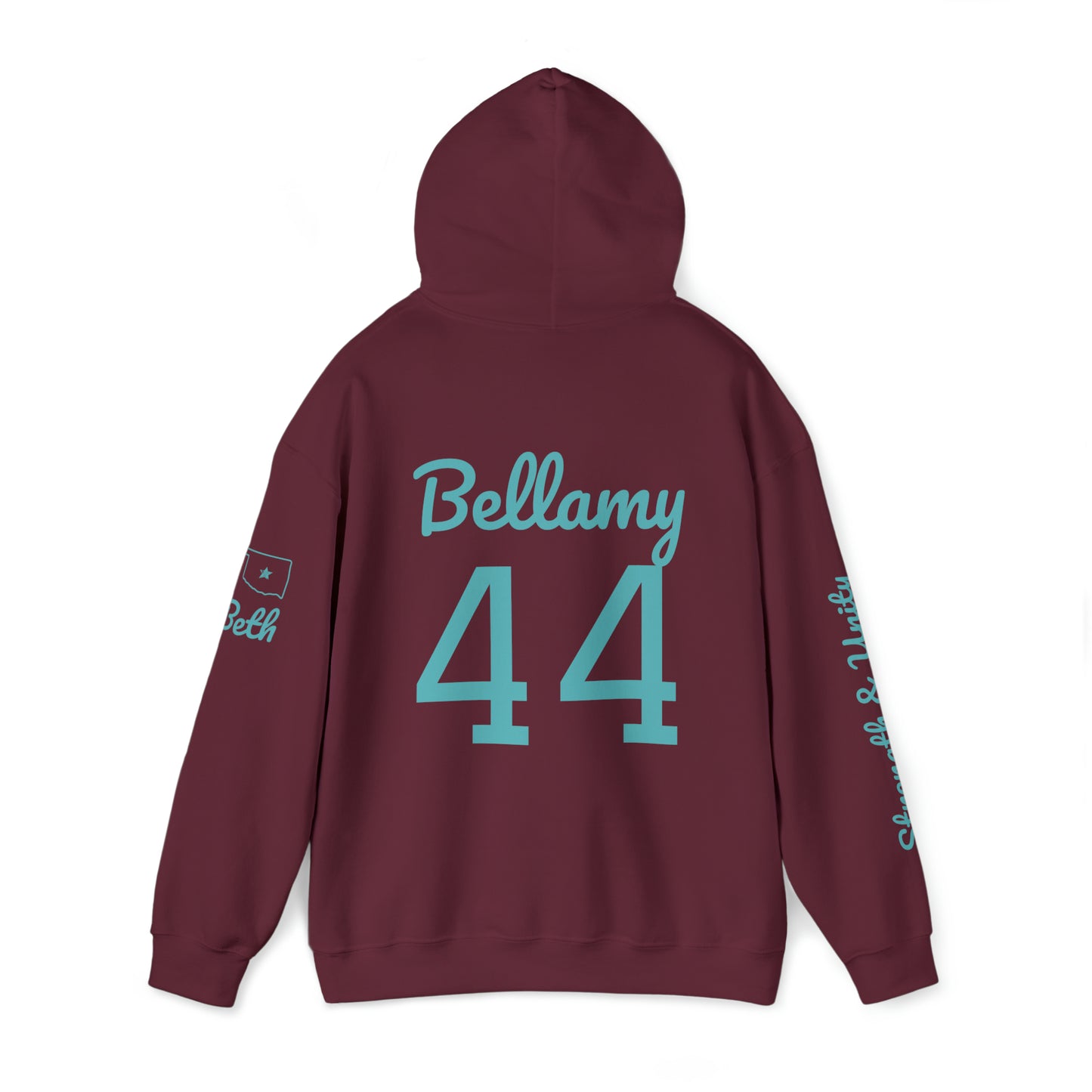OKC Punishers Hoodie w/ Stars Turquoise Letters - add name sleeve or back