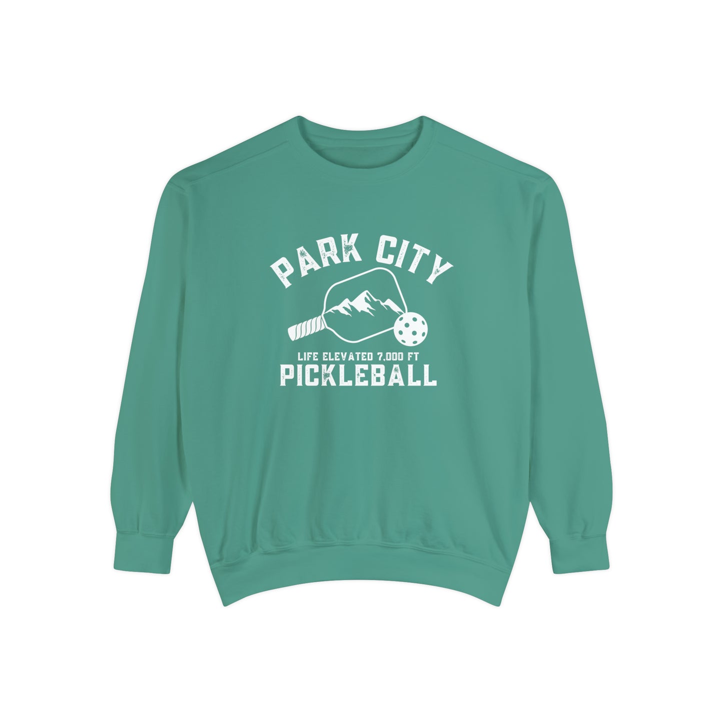 Park City Utah Pickoleball - Unisex Garment-Dyed Crew
