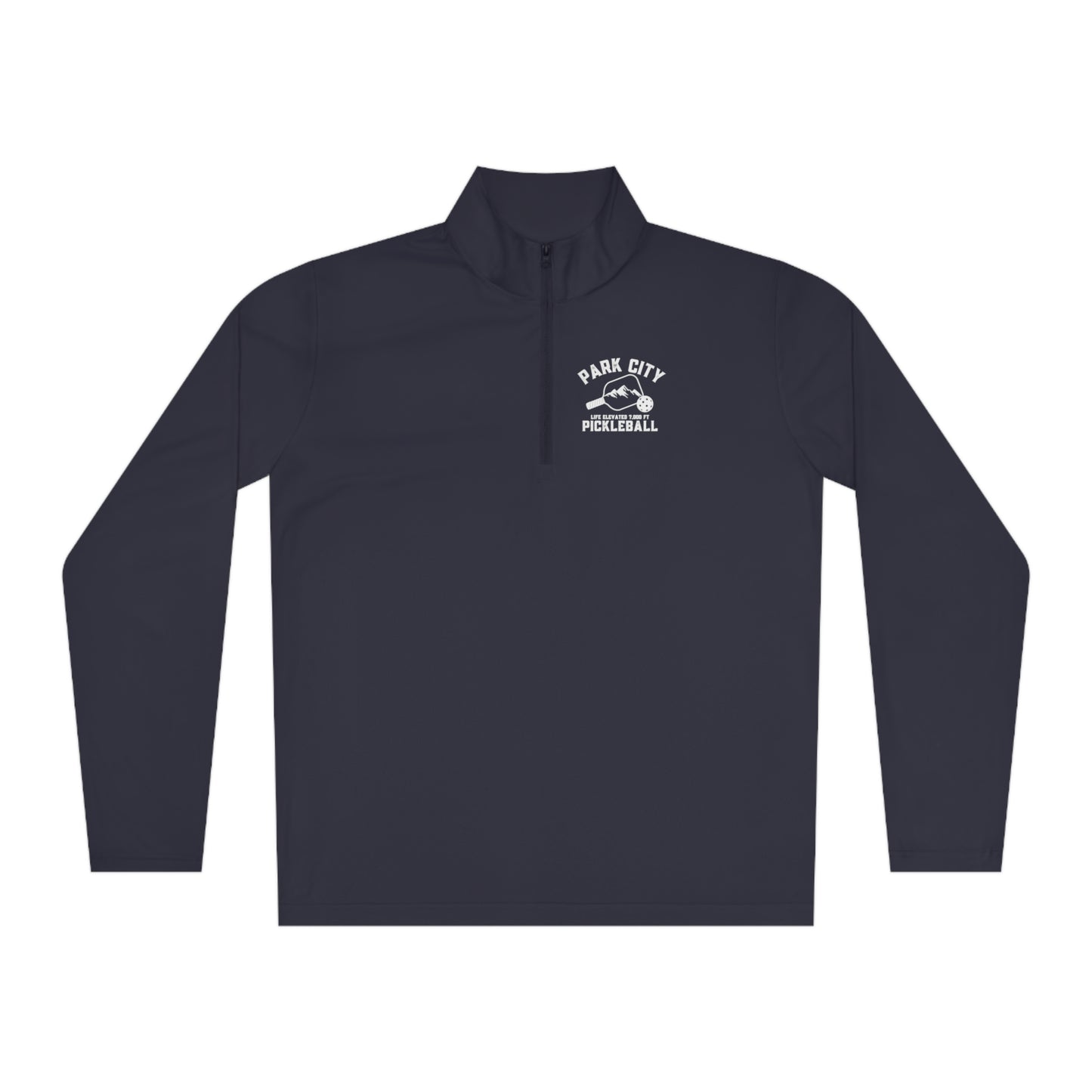 Park City Utah Picklball - Unisex Moisture Wicking, SPF 40, Quarter Zip