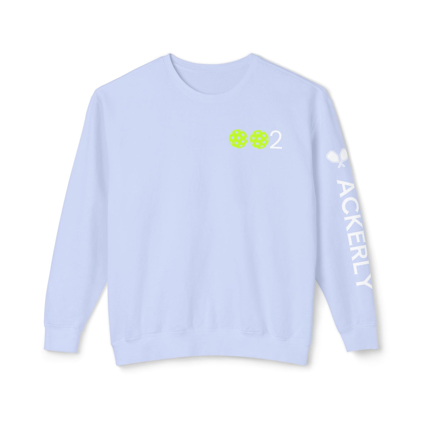 PICKLZ Garment Dyed Unisex Lightweight Crewneck Sweatshirt - add your name in instructions