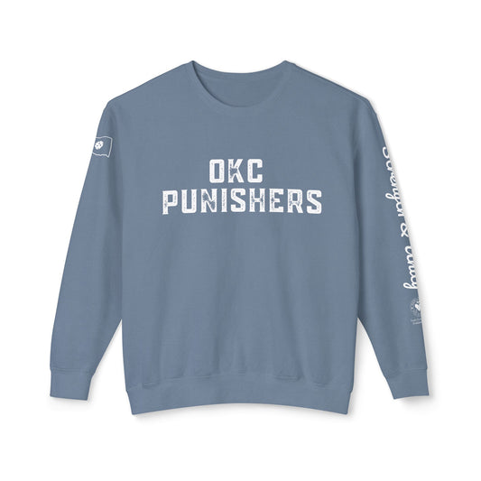 OKC Puunishers  No Name (can add yours) Unisex Lightweight Crew 100% cotton