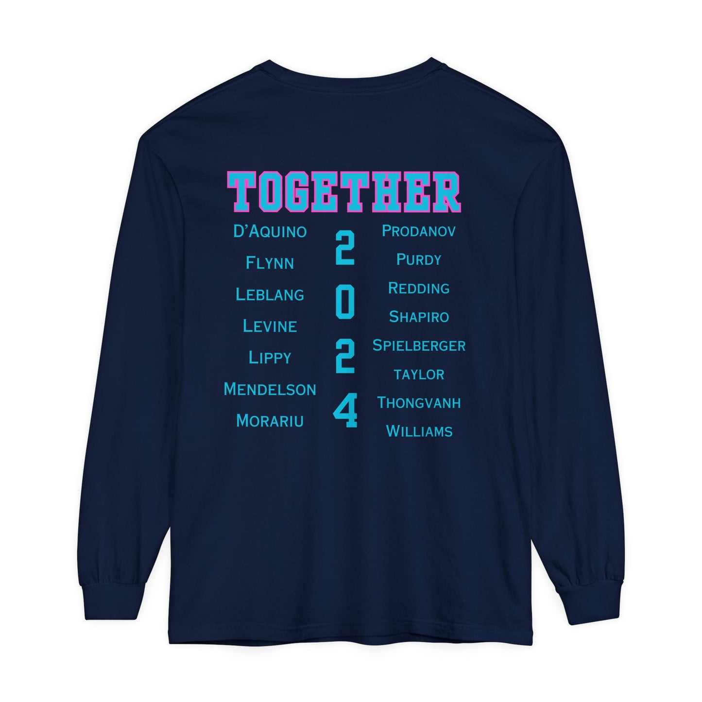 BOCA NPL ‘24 Champions - Unisex Garment-dyed Long Sleeve T- Players names back