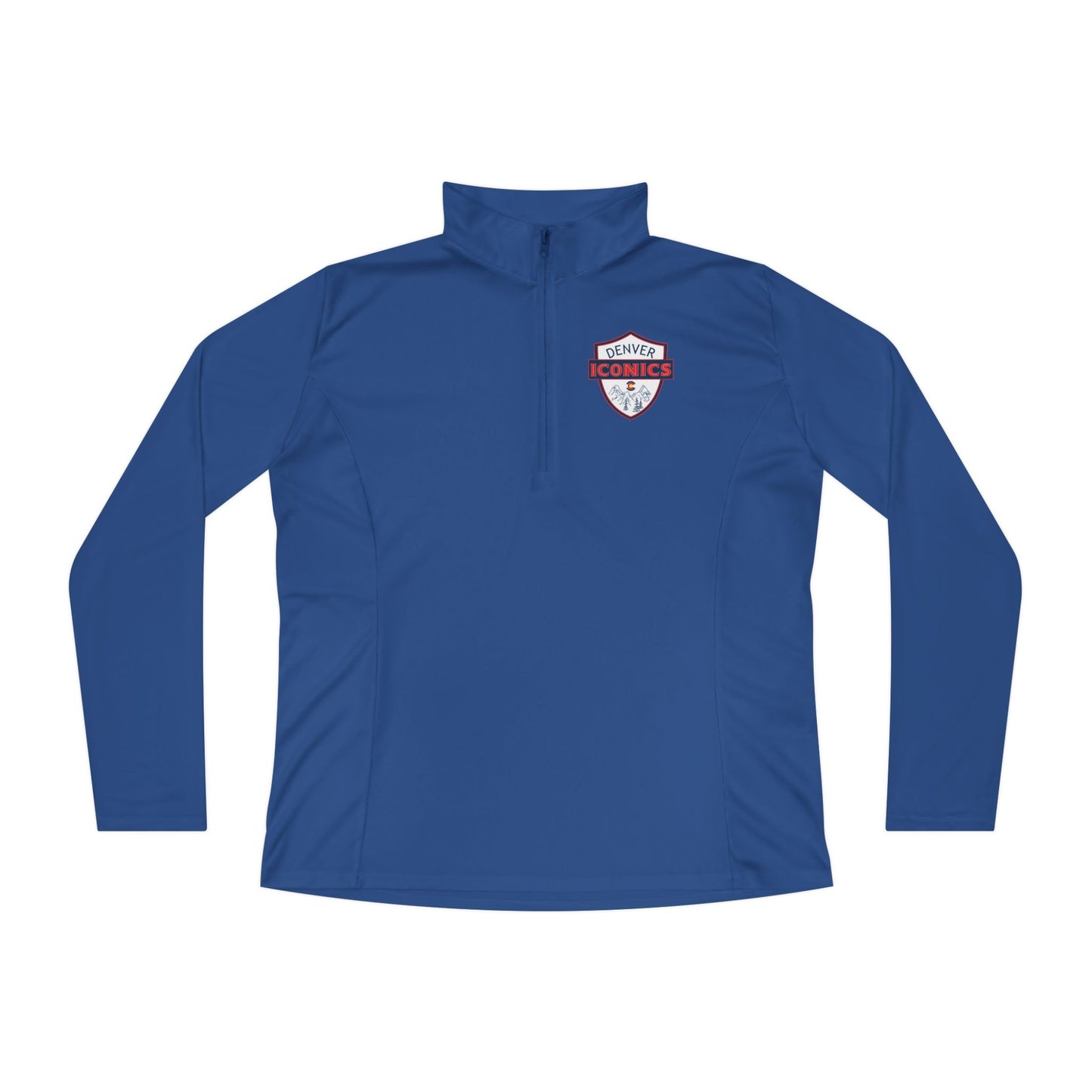 Denver Iconics Ladies Quarter-Zip Pullover - can add name to back or left chest above logo