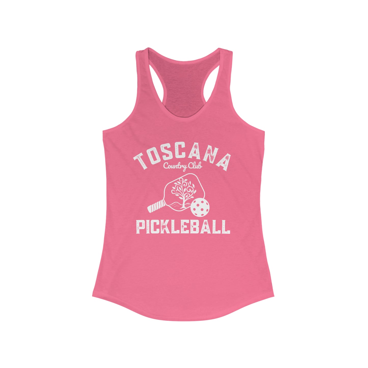 Toscana Country Club. - Women's Ideal Racerback Tank - customize back
