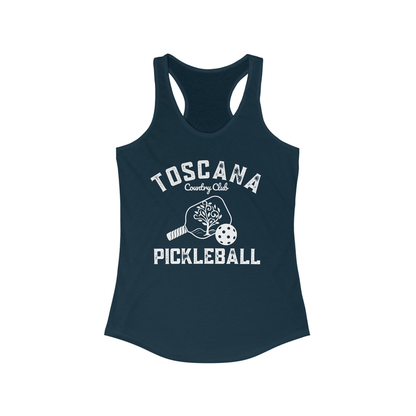 Toscana Country Club. - Women's Ideal Racerback Tank - customize back