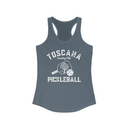 Toscana Country Club. - Women's Ideal Racerback Tank - customize back