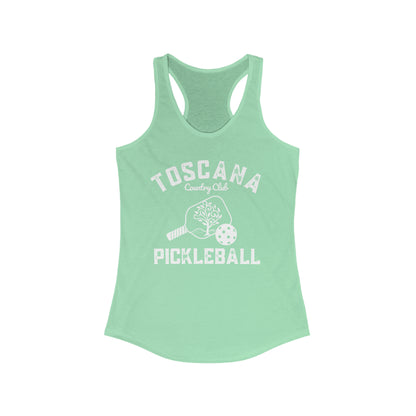 Toscana Country Club. - Women's Ideal Racerback Tank - customize back