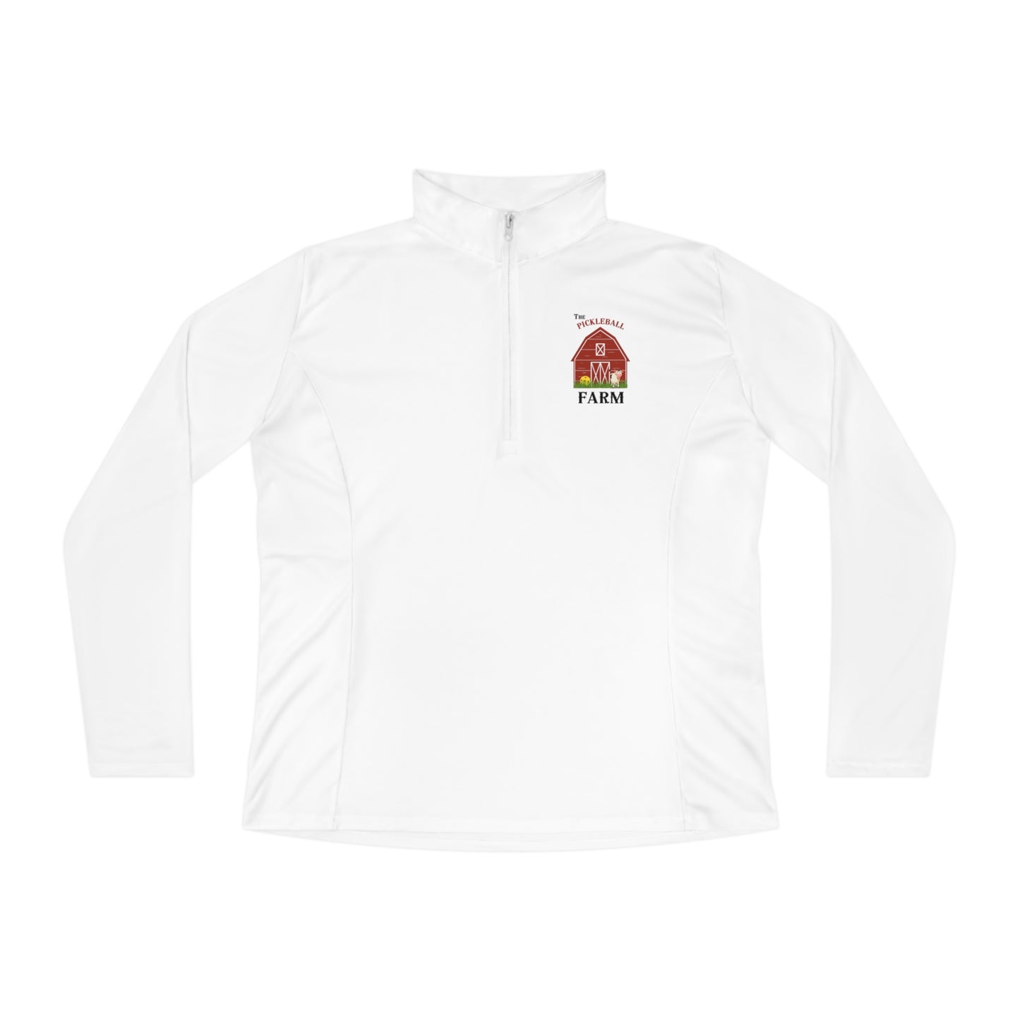 The Pickleball Farm  - Moisture Wicking Ladies Quarter-Zip Pullover