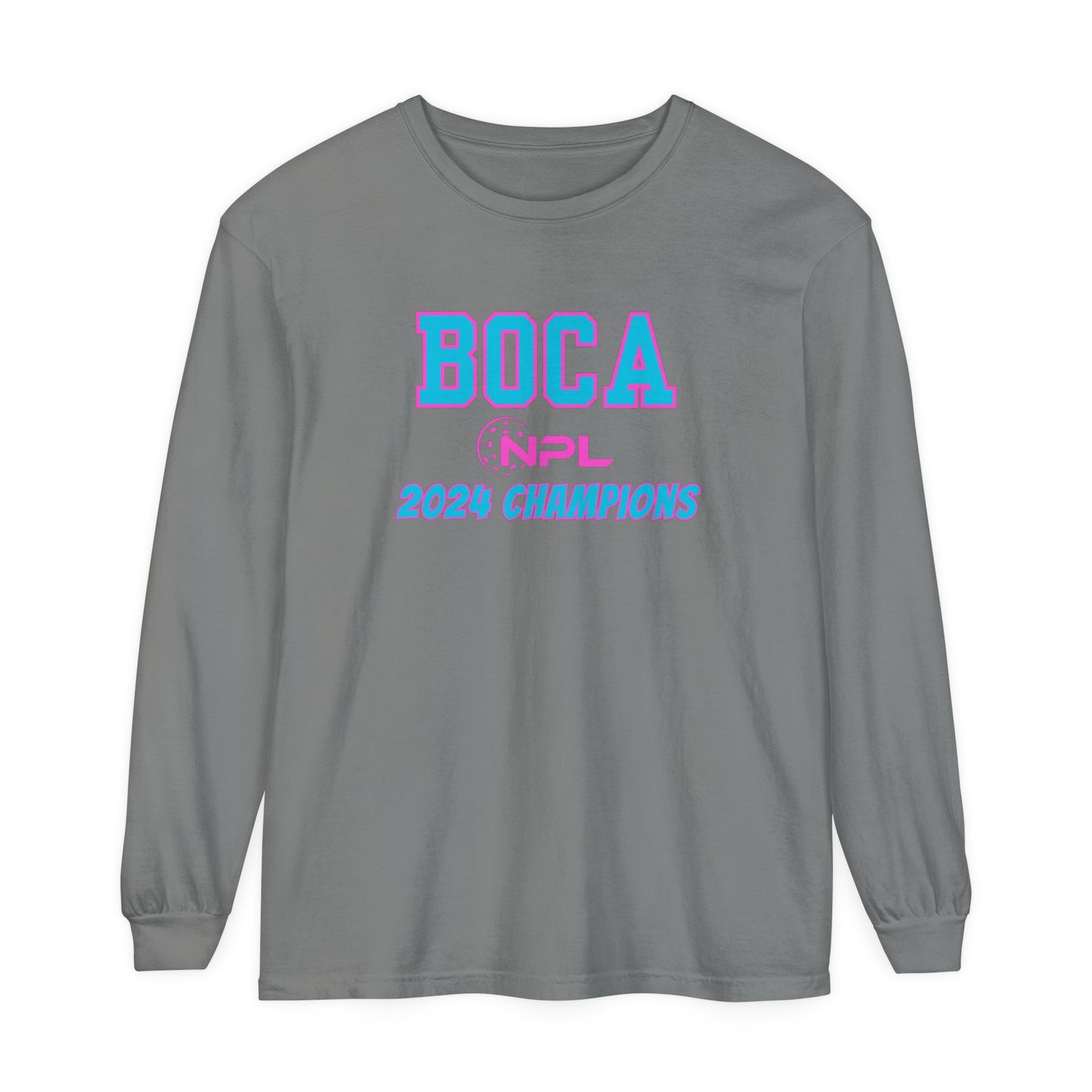 BOCA NPL ‘24 Champions - Unisex Garment-dyed Long Sleeve T- Players names back