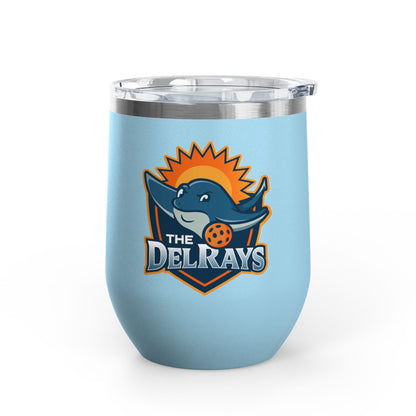 The Del Rays/US Legends Pickleball 2- sided logo Wine Tumbler, 12oz