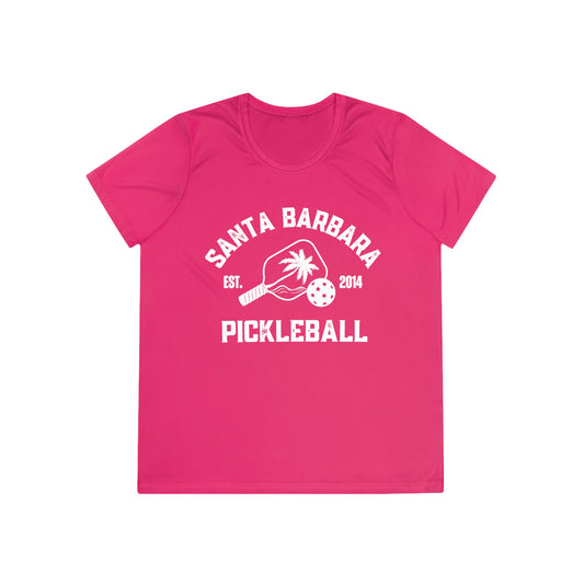 PINK Santa Barbara Ladies Competitor Tee - customize back (put name in notes)